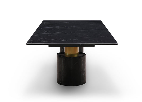 Geneva Dining Table Black - Side Gold