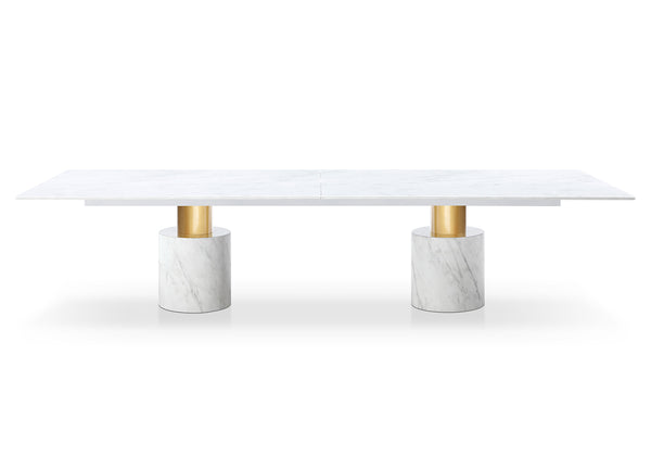 Geneva Dining Table White - Wide