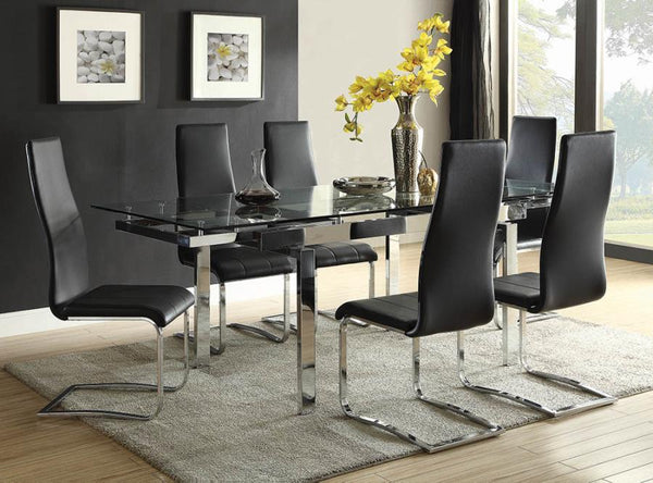 Wexford Glass Top Dining Set - Renzzi Furniture