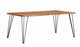 Sherman Rectangular Dining Table Natural Acacia and Matte Black - Renzzi Furniture