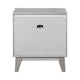 Leighton 2 Drawer Nightstand Metallic Mercury - Renzzi Furniture