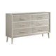 Ramon 6 Drawer Dresser Metallic Sterling - Renzzi Furniture