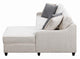 McLoughlin Upholstered Sectional Cream - Renzzi Furniture