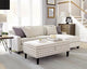 McLoughlin Upholstered Sectional Cream - Renzzi Furniture