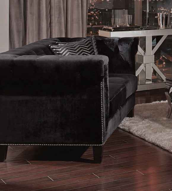 Reventlow Tufted Loveseat Black - Environment