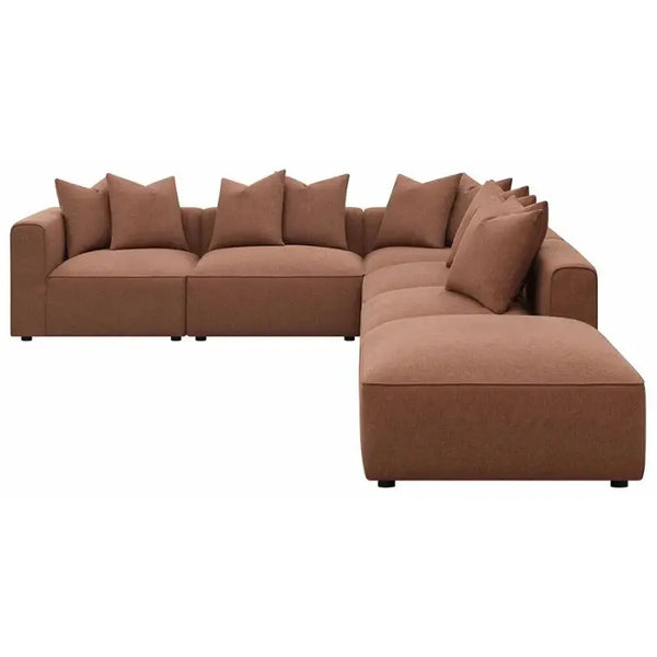 Jennifer Sectional Sofa Terracotta - Front