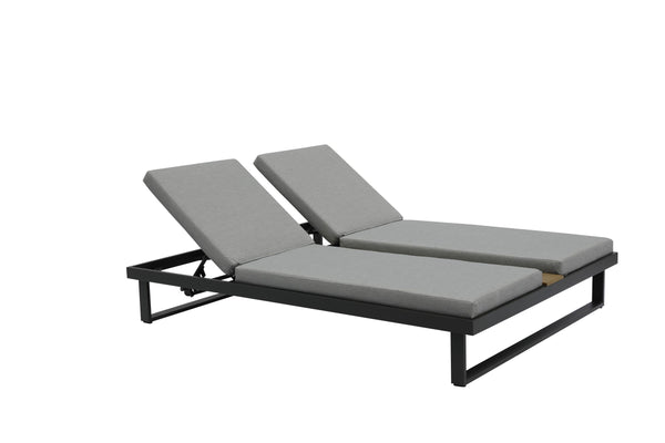 Sandy Double Lounge Chair Gray - Angle 3