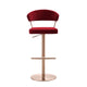 Nova Barstool Red / Rosegold - Front