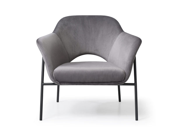 Karla Leisure Chair Gray - Front
