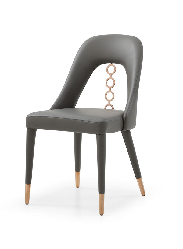 Liza Dining Chair Dark Gray - Angle