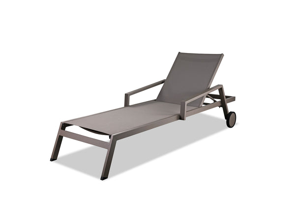 Bondi Outdoor Chaise Taupe - Clean Angle 