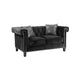 Reventlow Tufted Loveseat Black - Angle