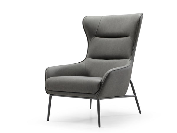 Wyatt Leisure Chair Dark Gray - Angle