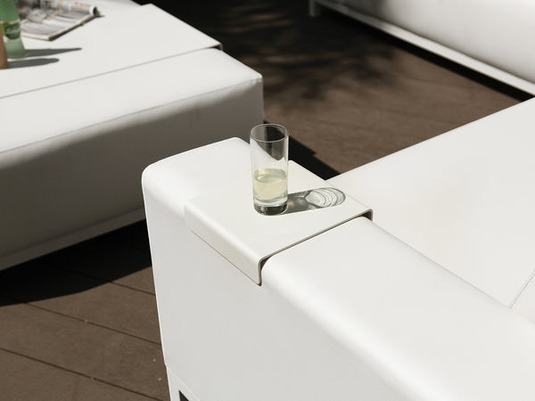 Andrew Outdoor Set White - Arm Sofa