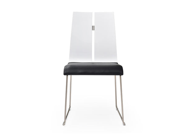 Lauren Dining Chair White Black- Front