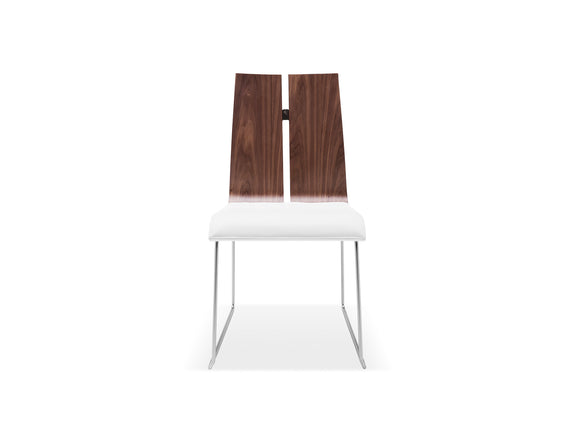 Lauren Dining Chair Walnut White - Front