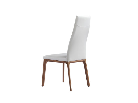 Ricky Dining Chair Walnut White - Back Angle